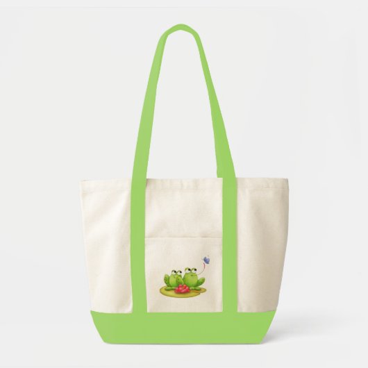 Kikkers op een Lilly Pad Bag Tote Bag (Voorkant)