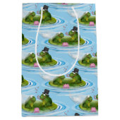 Kikkers op Lily Pad met hart Medium Cadeauzakje (Voorkant)