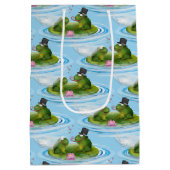 Kikkers op Lily Pad met hart Medium Cadeauzakje (Achterkant)