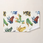 Kikkers op natuurlijk wit bad handdoek (Handdoek)