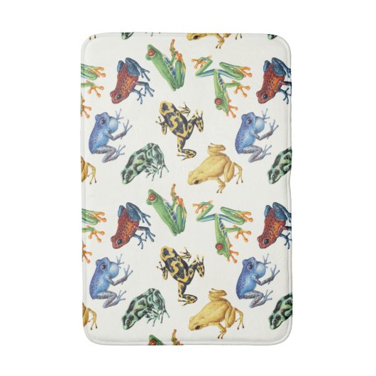 Kikkers op natuurlijk wit badmat (Voorkant Verticaal)