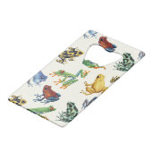 Kikkers op natuurlijk wit creditkaart flessenopener (Achterkant Gekanteld)