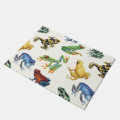 Kikkers op natuurlijk wit deurmat (Schuin)