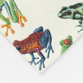 Kikkers op natuurlijk wit fleece deken (Hoek)