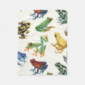 Kikkers op natuurlijk wit fleece deken (Voorkant)