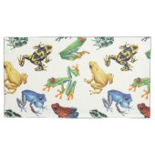 Kikkers op natuurlijk wit kussensloop (Voorkant-Links)