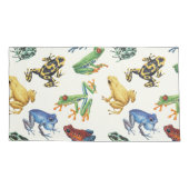 Kikkers op natuurlijk wit kussensloop (Achterkant-Links)