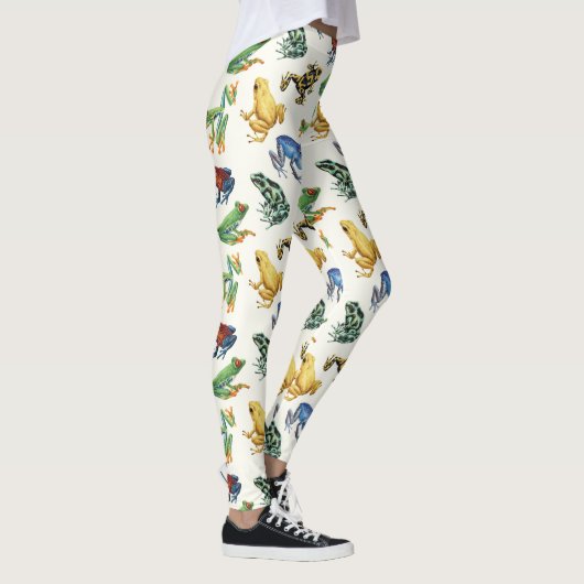 Kikkers op natuurlijk wit leggings (Rechts)