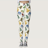 Kikkers op natuurlijk wit leggings (Voorkant)