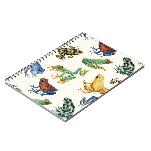 Kikkers op natuurlijk wit notitieboek (Linkerzijde)