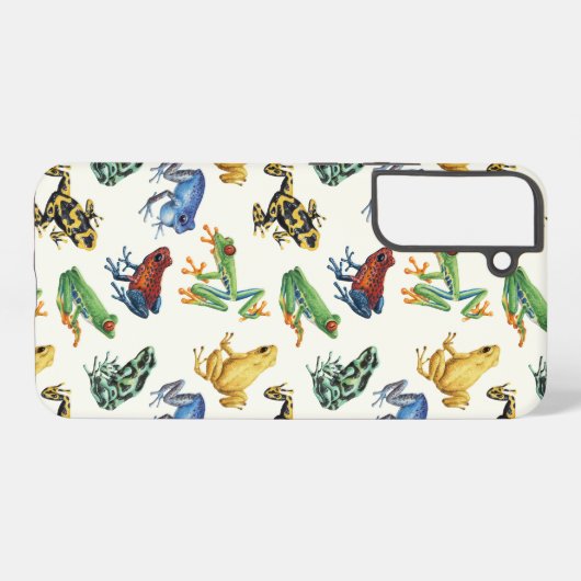 Kikkers op natuurlijk wit samsung galaxy hoesje (Achterkant horizontaal)