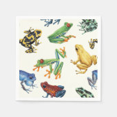 Kikkers op natuurlijk wit servet (Voorkant)