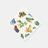 Kikkers op natuurlijk wit servet (Hoek)