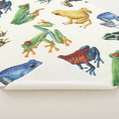 Kikkers op natuurlijk wit sherpa deken (3/4)