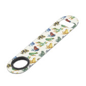 Kikkers op natuurlijk wit speed flessenopener (Voorkant Gekanteld)