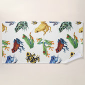 Kikkers op natuurlijk wit strandlaken (Voorkant)