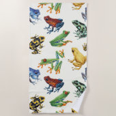 Kikkers op natuurlijk wit strandlaken (Voorkant)