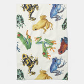 Kikkers op natuurlijk wit theedoek (Verticaal)