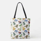 Kikkers op natuurlijk wit tote bag (Achterkant)