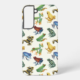 Kikkers op natuurlijke witte achtergrond samsung galaxy hoesje