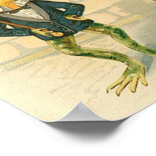 Kikkers op straat -  kunstPoster Poster (Hoek)