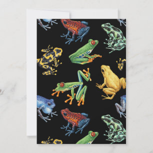 Kikkers op zwart