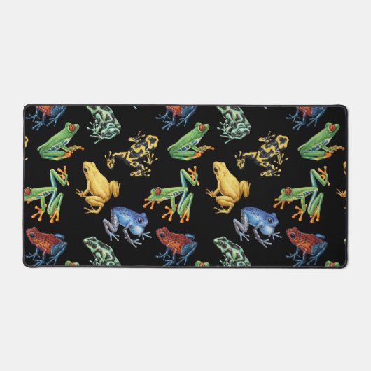 Kikkers op zwart bureaumat (Voorkant)