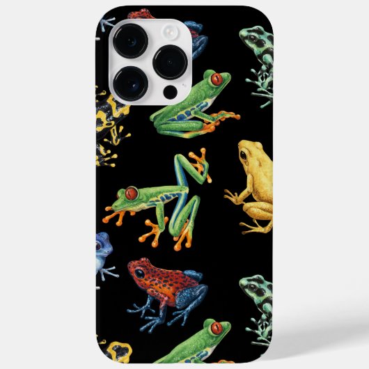 Kikkers op zwart Case-Mate iPhone case (Achterkant)