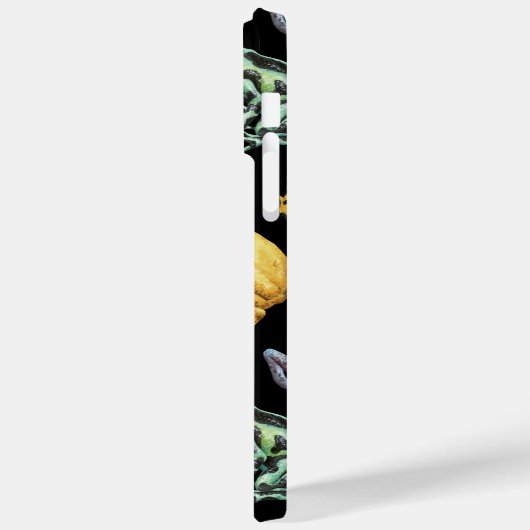 Kikkers op zwart Case-Mate iPhone case (Achterkant / Links)