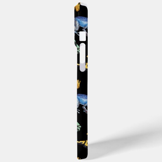 Kikkers op zwart Case-Mate iPhone case (Achterkant / Links)