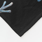 Kikkers op zwart fleece deken (Hoek)