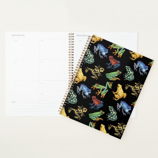 Kikkers op zwart planner (Display)