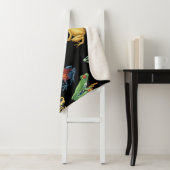 Kikkers op zwart sherpa deken (In situ)