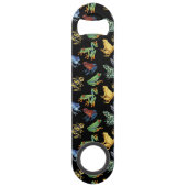 Kikkers op zwart speed flessenopener (Achterkant)