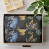 Kikkers op zwart tissuepapier (Geschenk)