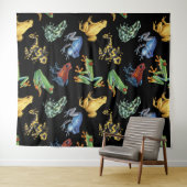 Kikkers op zwart wandkleed (In Situ (horizontaal))