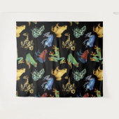 Kikkers op zwart wandkleed (Voorkant (horizontaal))