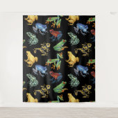 Kikkers op zwart wandkleed (Voorkant)