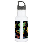 Kikkers op zwart waterfles (Achterkant)