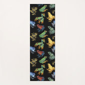 Kikkers op zwart yogamat (Voorkant)