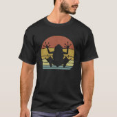 Kikkers Retro  Zonsondergang Amfibie Kikker Pullov T-shirt (Voorkant)