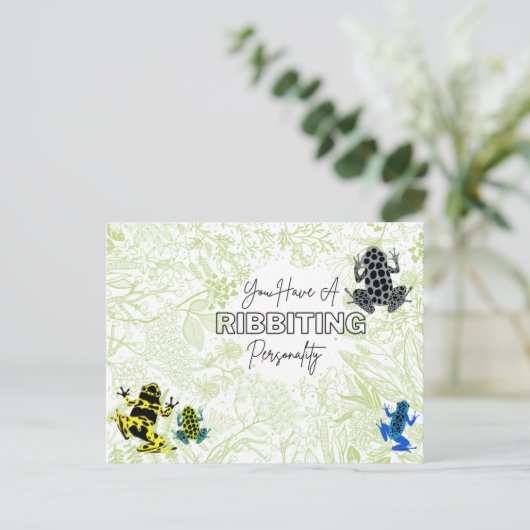 Kikkers Ribiting Personality Briefkaart (Staand voorkant)