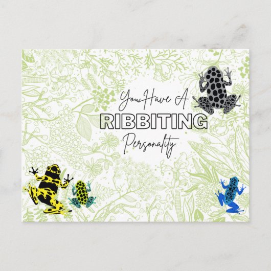 Kikkers Ribiting Personality Briefkaart (Voorkant)