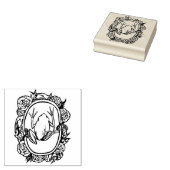 Kikkers Rozen schattige rode rozenkikkers Rubberstempel (Gestempeld)
