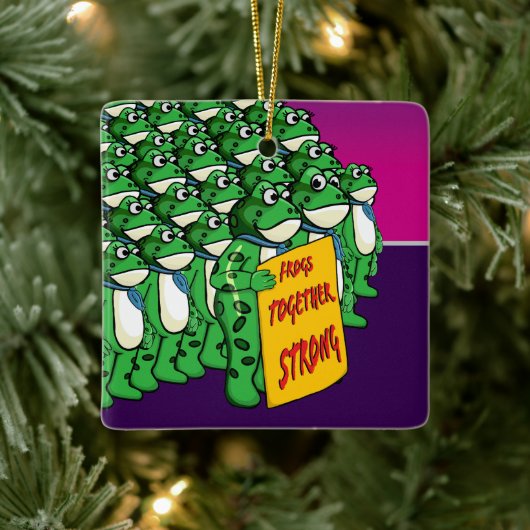 Kikkers Samen Sterk Keramisch Ornament (Boom)