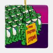 Kikkers Samen Sterk Keramisch Ornament (Voorkant)