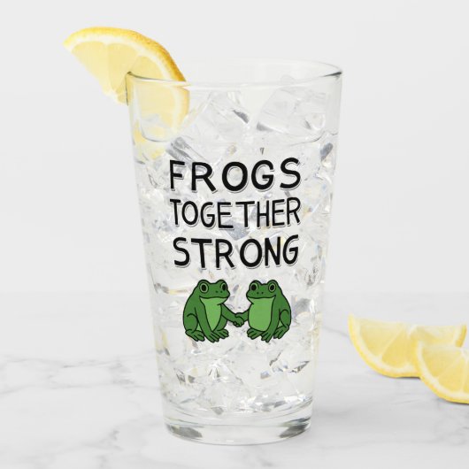 Kikkers Samen Sterk Portland Kikker Protest Glas (Voorkant ijs)