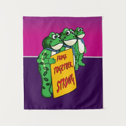 Kikkers Samen Sterk  Wandkleed (Voorkant)