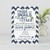 Kikkers, slakken en puppy Baby shower Kaart (Staand voorkant)