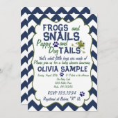 Kikkers, slakken en puppy Baby shower Kaart (Voorkant / Achterkant)
